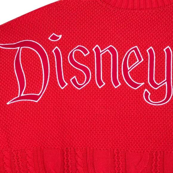Disneyland Red Cable Knit Sweater Spirit Jersey Size 2X - Picture 3 of 11
